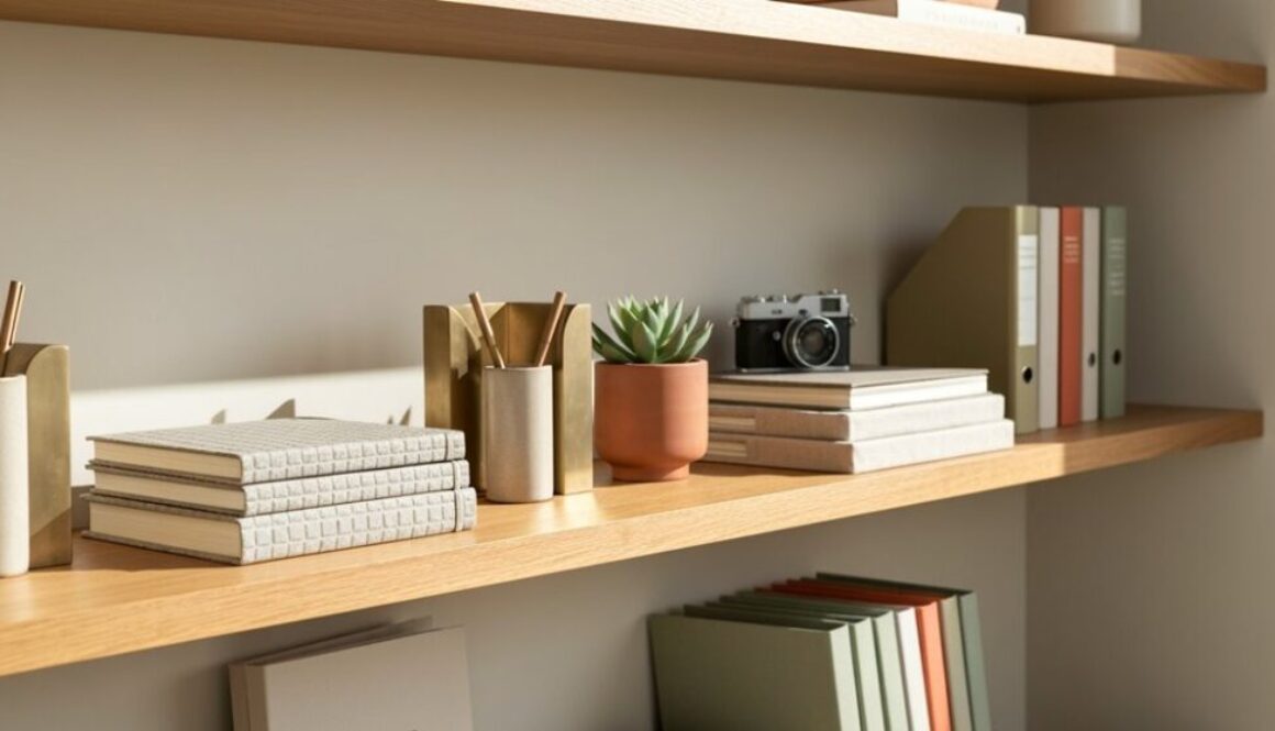 dekorative offene Regalgestaltung