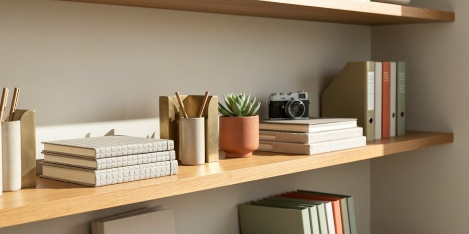 dekorative offene Regalgestaltung