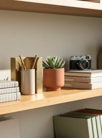 dekorative offene Regalgestaltung