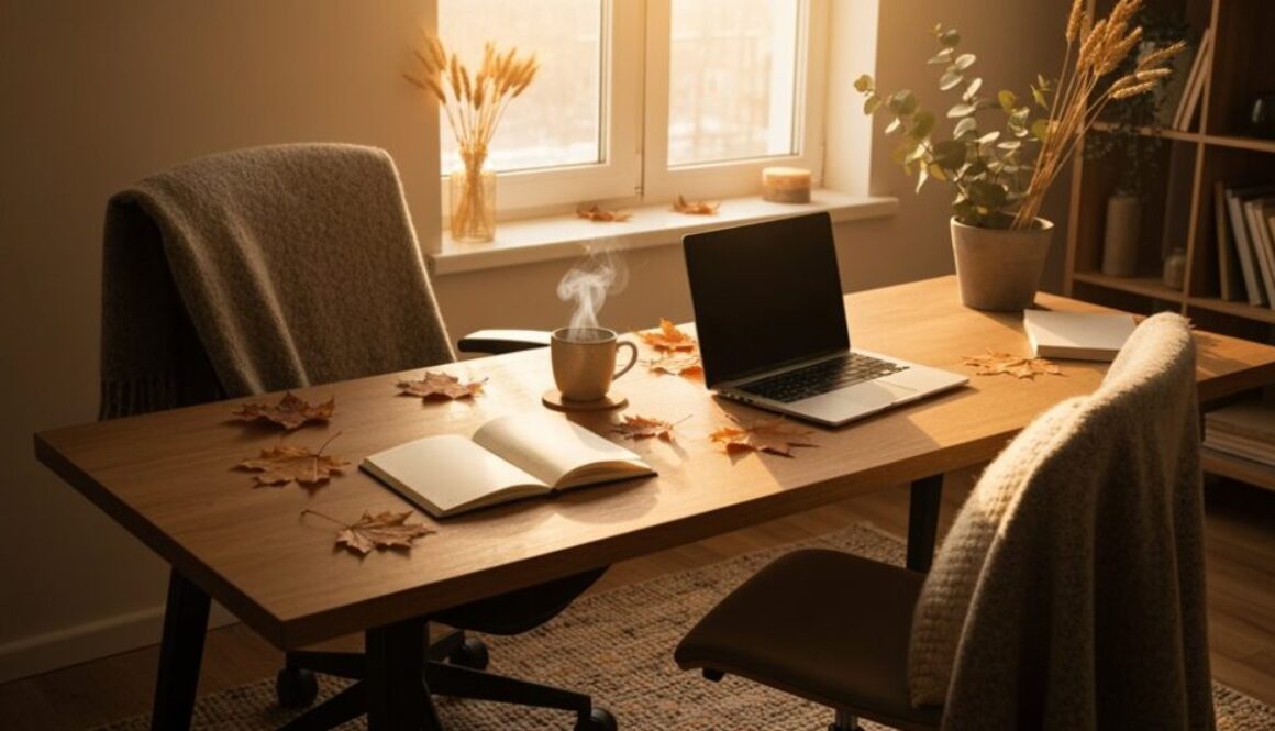 herbstliche arbeitsplatz-umgestaltungstipps
