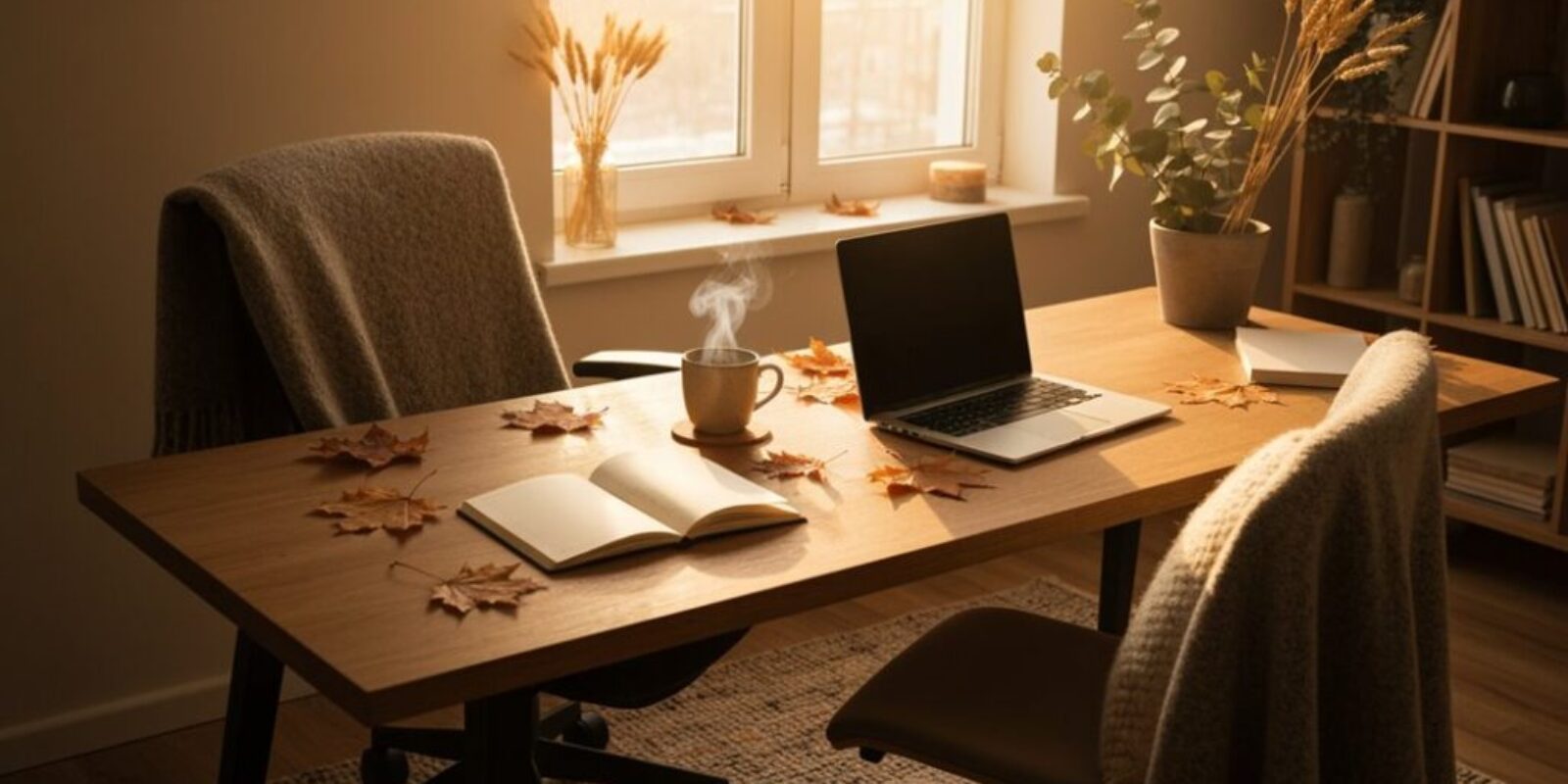 herbstliche arbeitsplatz-umgestaltungstipps