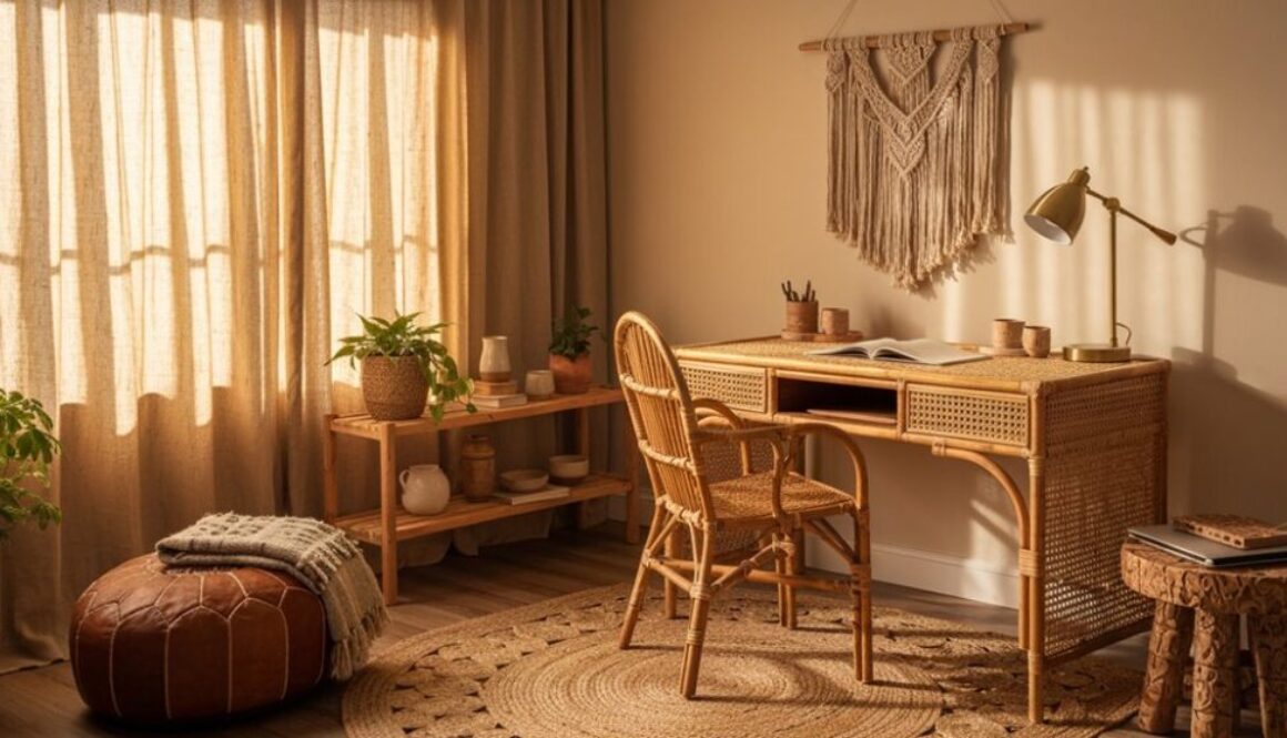 Boho-Heimarbeitszimmer-Design