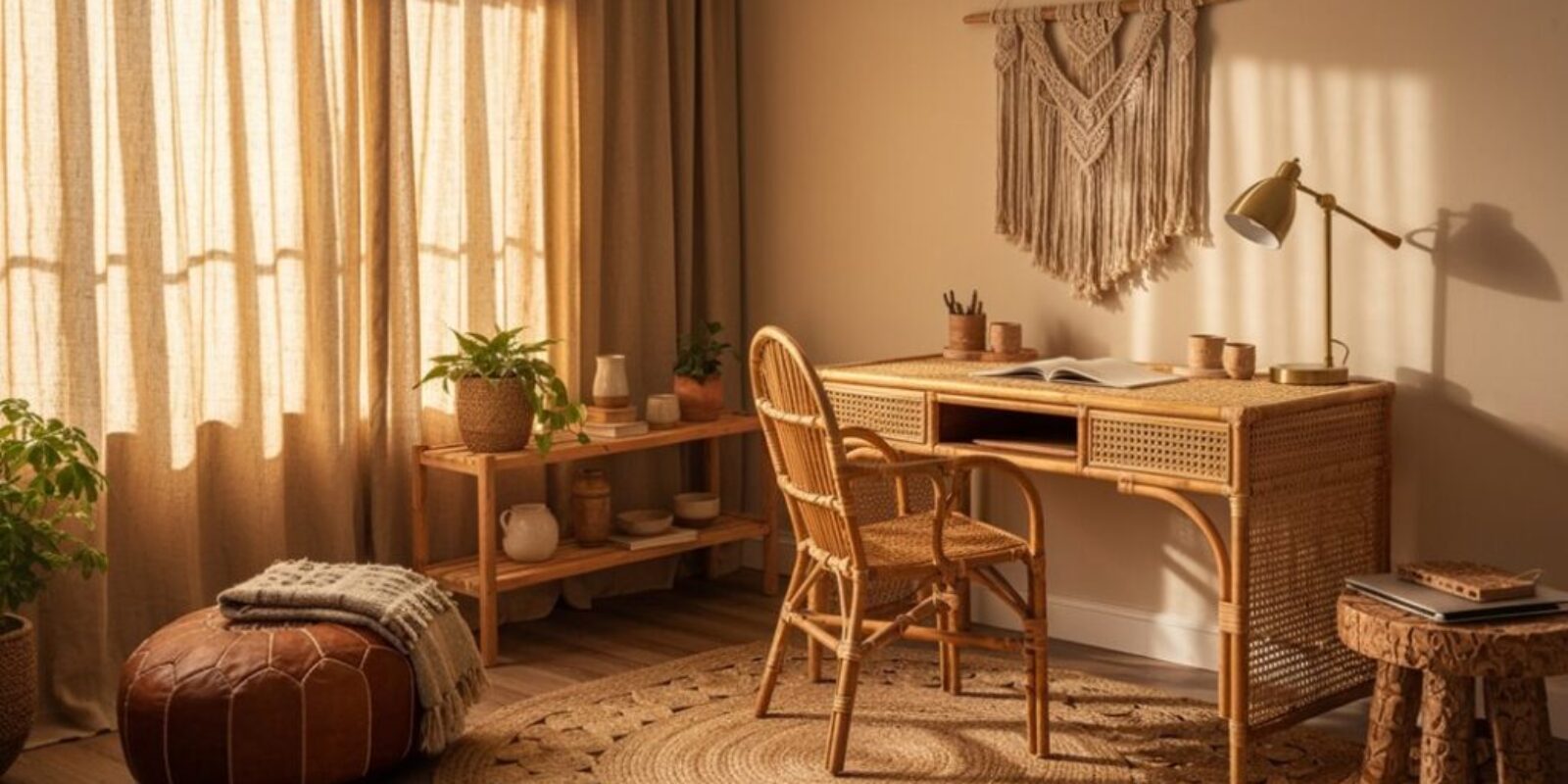Boho-Heimarbeitszimmer-Design