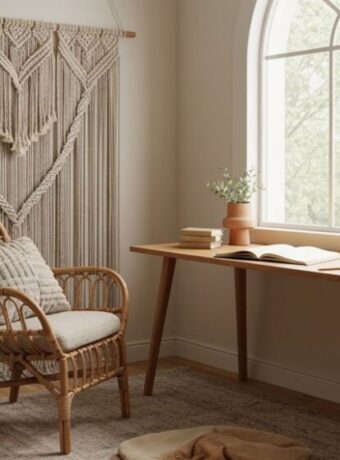 boho-inspirierte Büro-Entspannungselemente