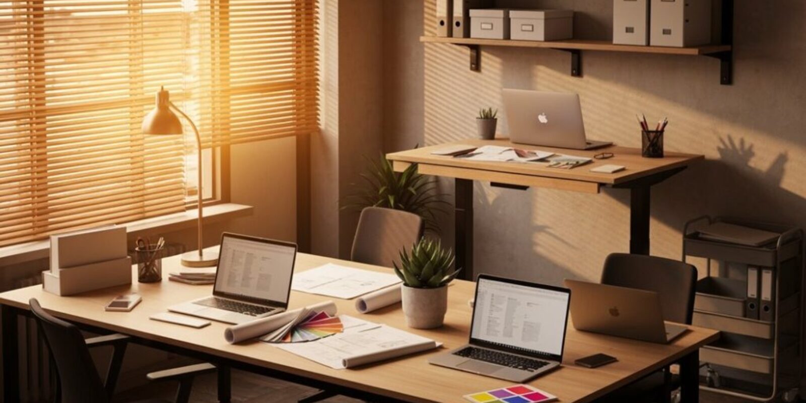 effizientes kleines Bürodesign