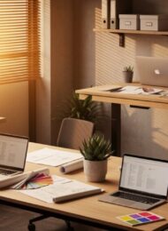 effizientes kleines Bürodesign