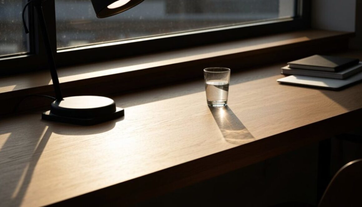 Licht und Schreibtischdesign-interaktion