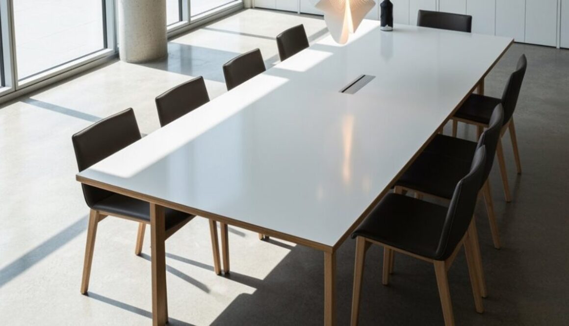 minimalistische Konferenztisch-Designs