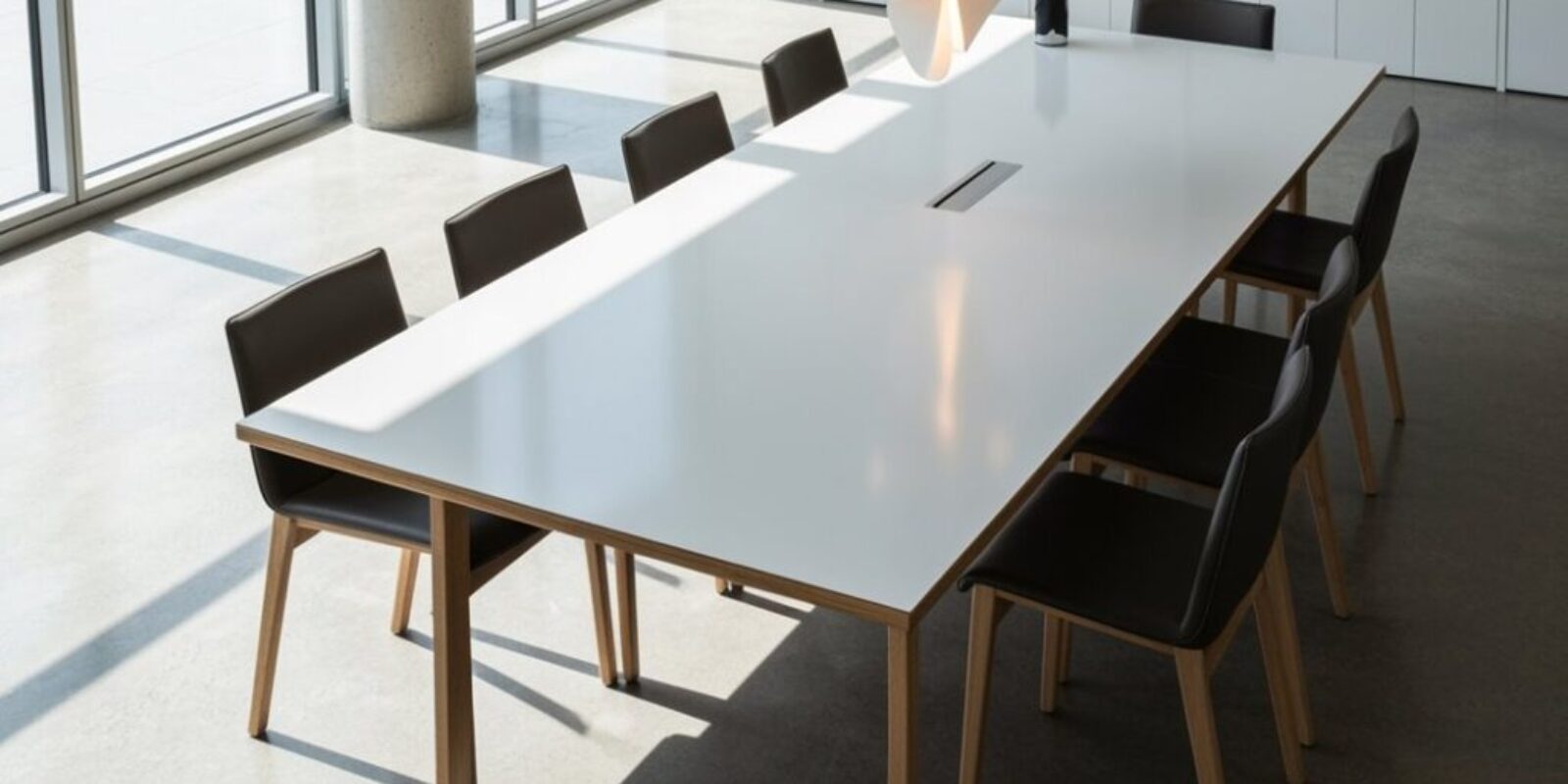 minimalistische Konferenztisch-Designs