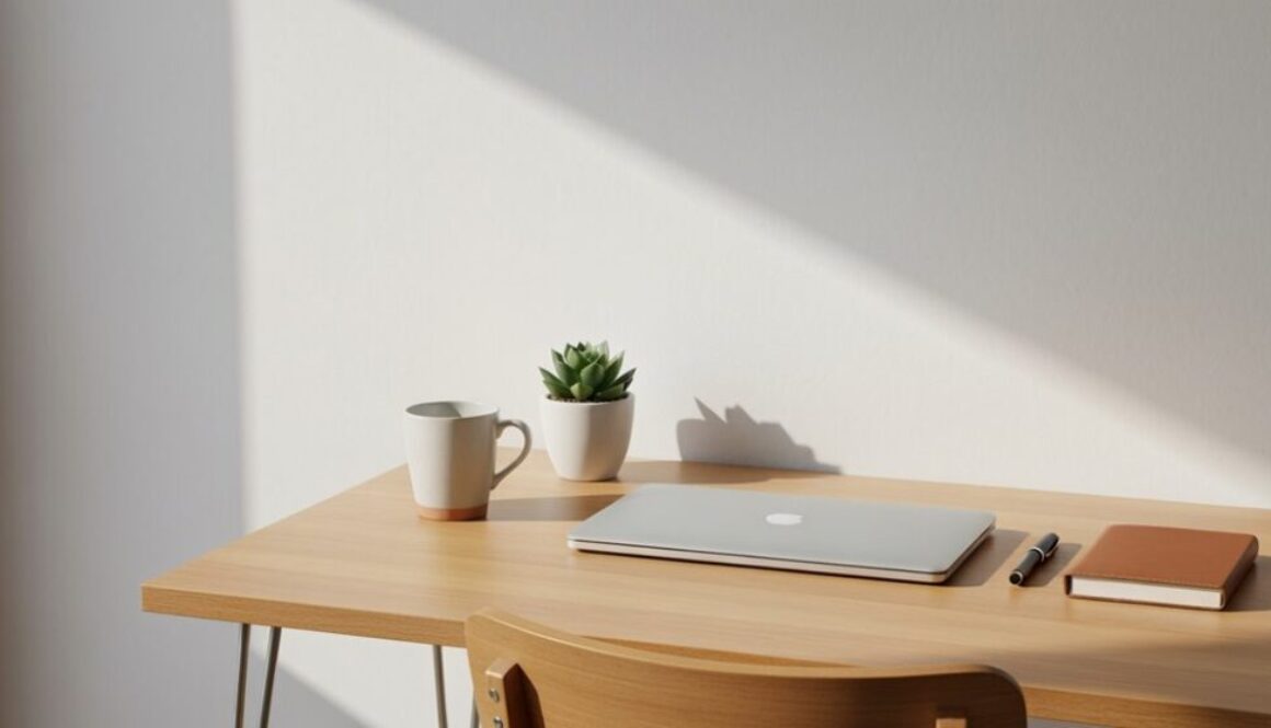 minimalistische Schreibtische für Fokus