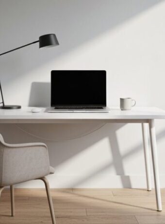 minimalistische Home-Office-Einrichtungen