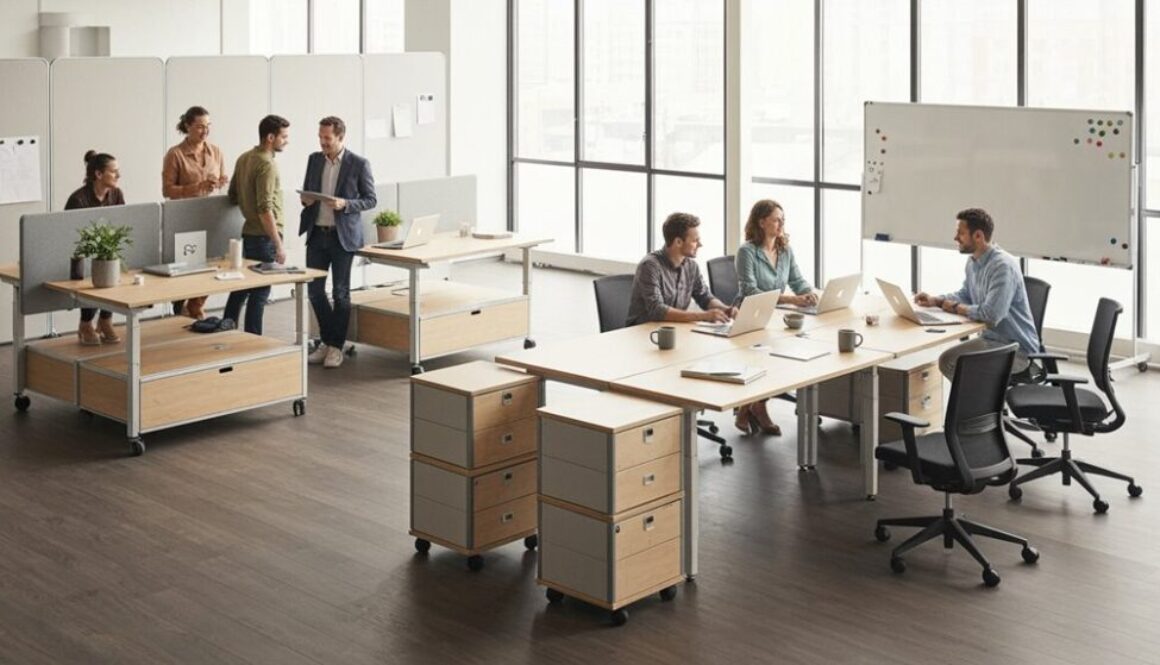 modulare Möbel für Teamarbeit