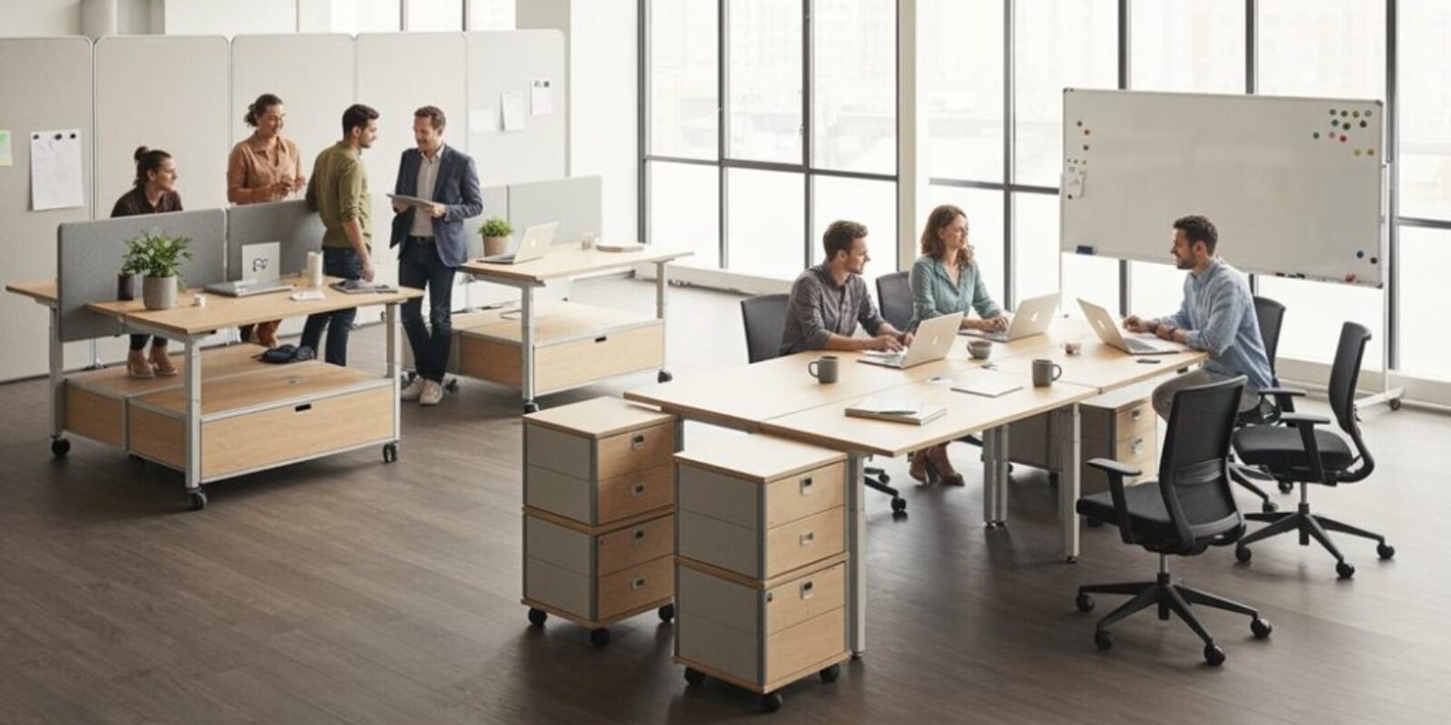 modulare Möbel für Teamarbeit