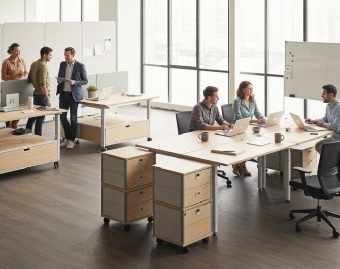 modulare Möbel für Teamarbeit