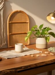 natürliche Materialien Boho-Schreibtische
