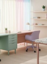 pastellfarbene Arbeitsbereiche liegen jetzt im Trend