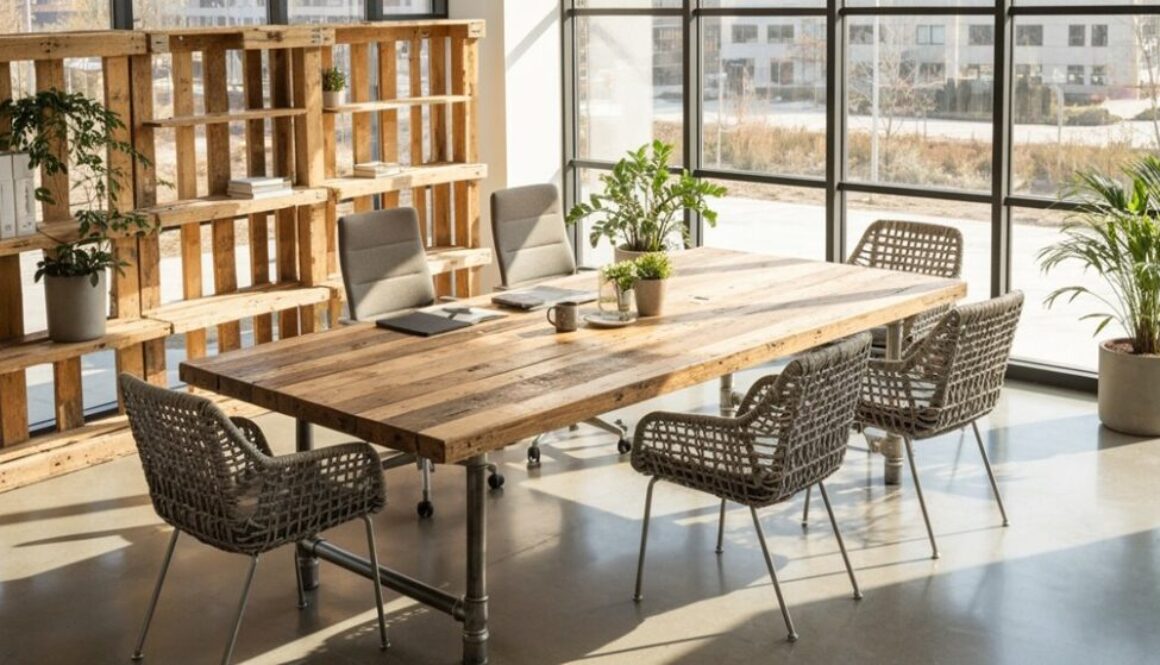 recycelte Möbel für modernes Büro