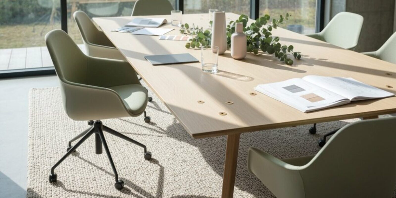 frühling-inspirierte Konferenztischdesigns