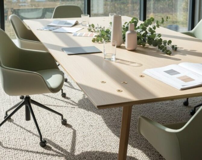 frühling-inspirierte Konferenztischdesigns