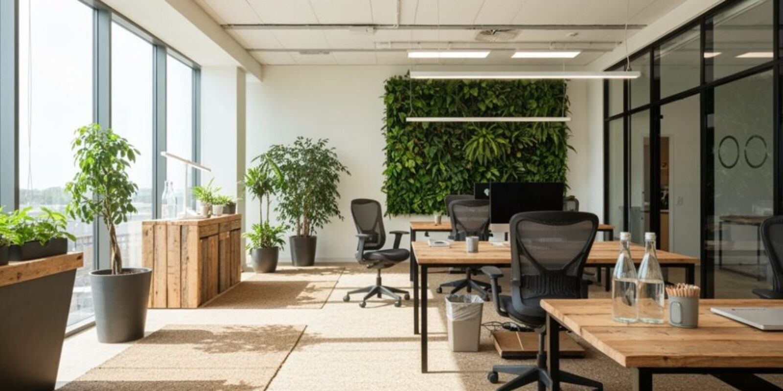 nachhaltiges Bürodesign Betonung