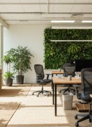 nachhaltiges Bürodesign Betonung