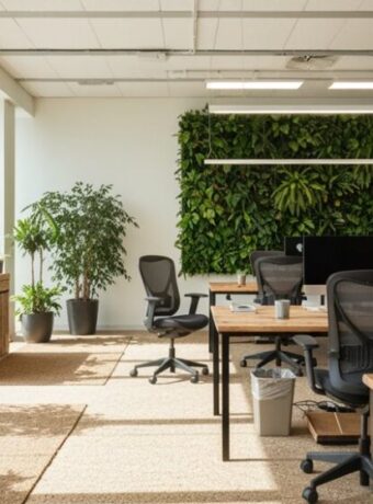 nachhaltiges Bürodesign Betonung