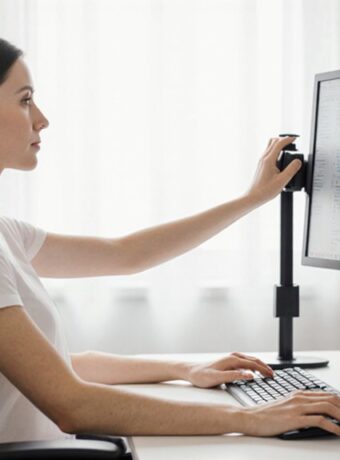 korrekte Einstellung der Monitorhöhe