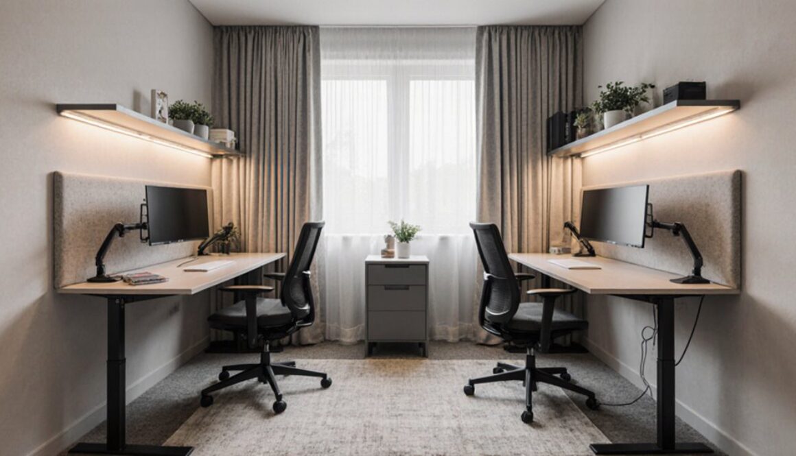 ergonomisch leise platzsparendes Büro
