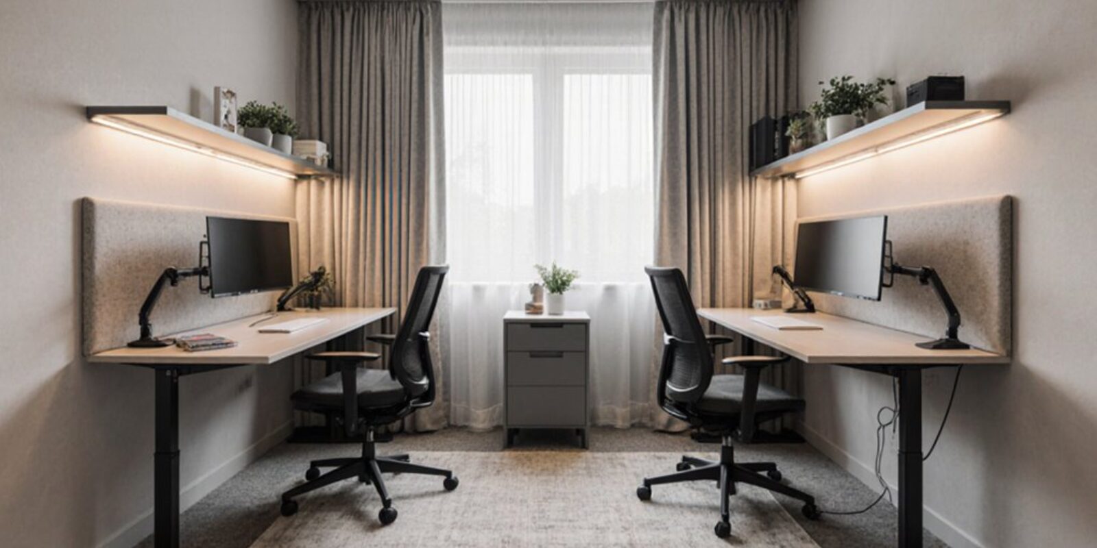 ergonomisch leise platzsparendes Büro