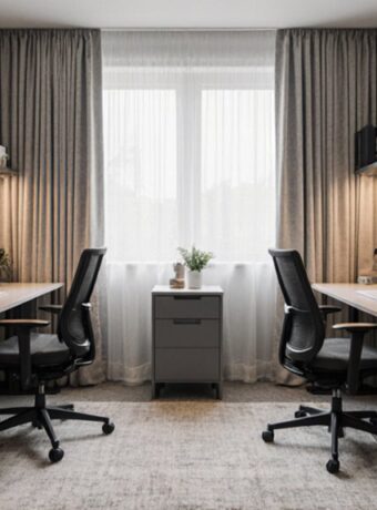 ergonomisch leise platzsparendes Büro