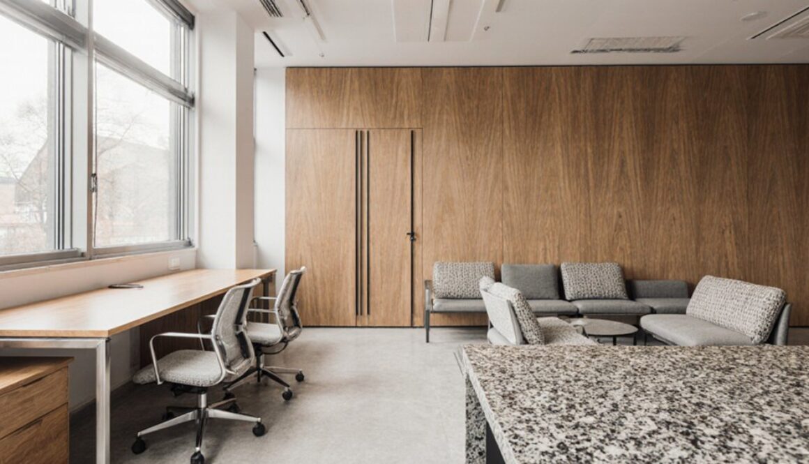 Materialvielfalt im modernen Büro