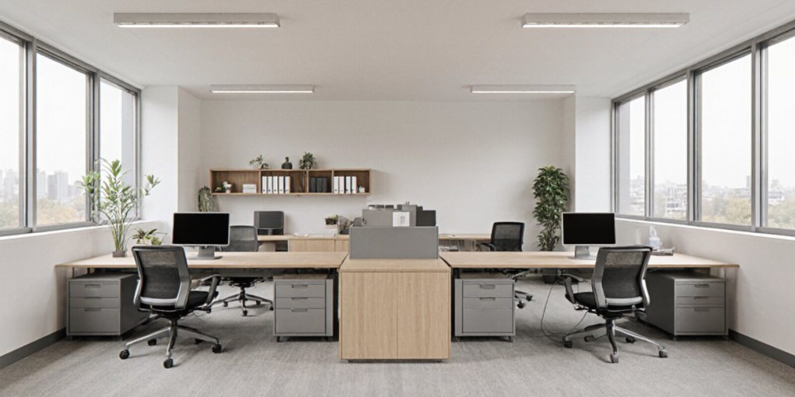 Bürolayout für Effizienz