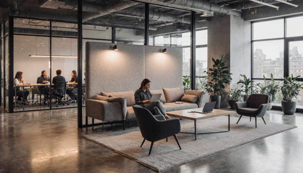 Büro-Loungebereiche effektiv genutzt