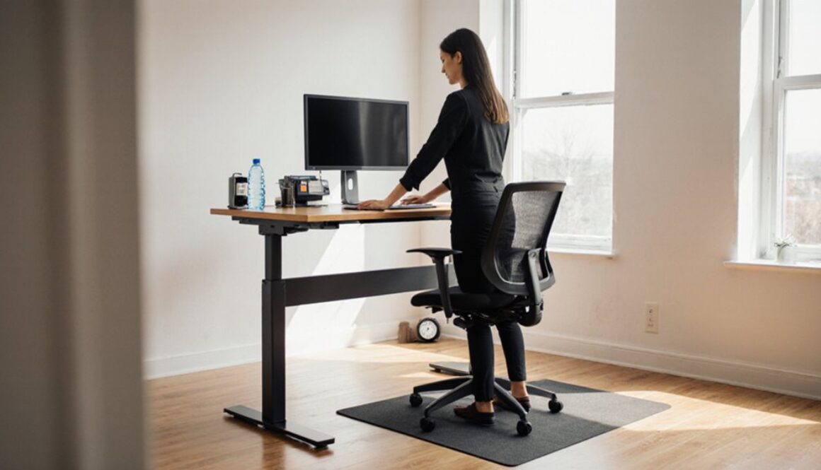 Gleichgewicht zwischen Sitzen und Stehen am Arbeitsplatz