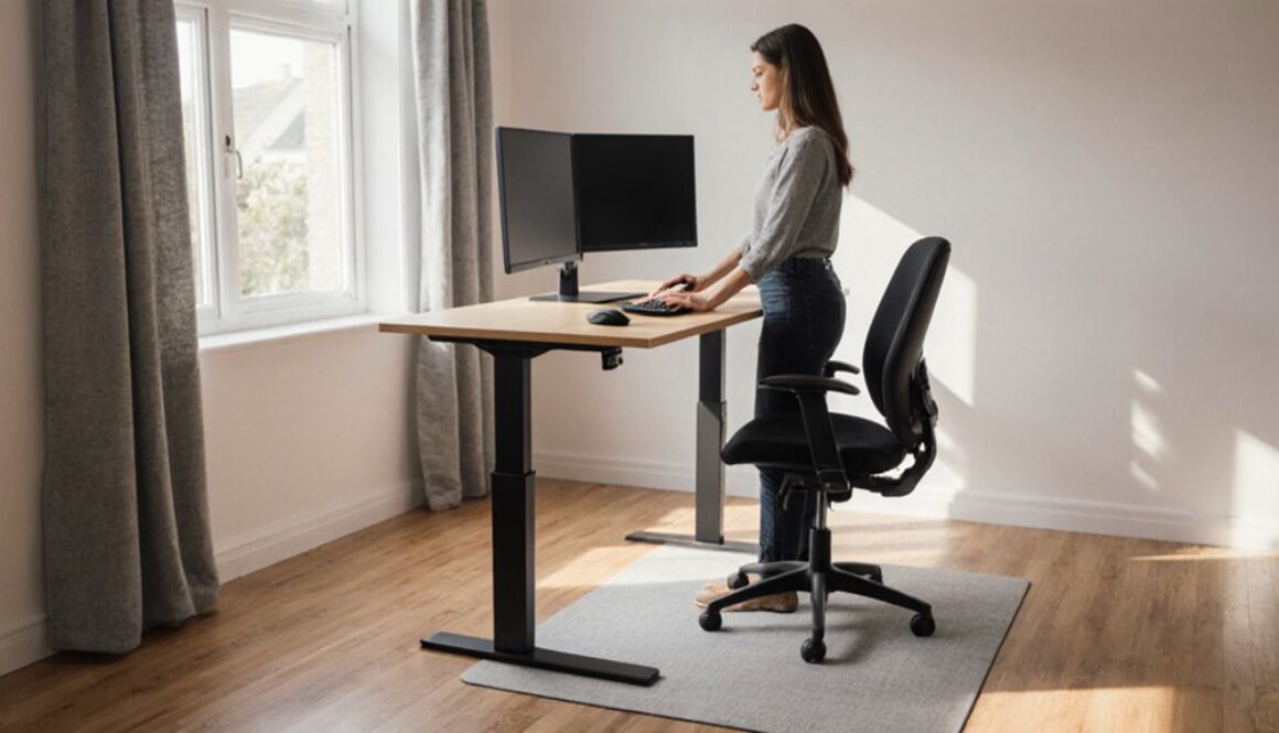 Sitz-Steh-Arbeitsplatz-Einrichtung