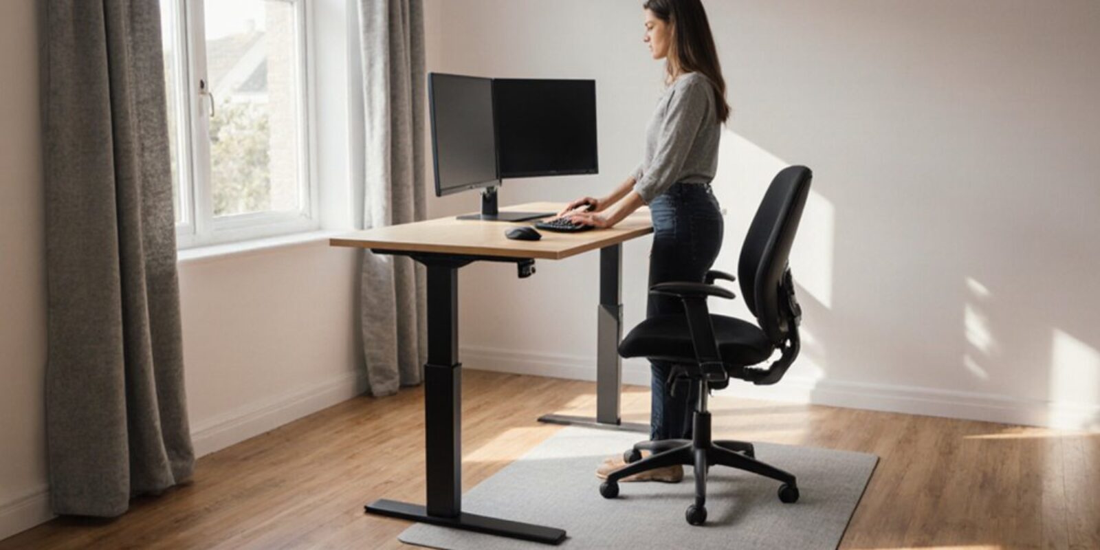 Sitz-Steh-Arbeitsplatz-Einrichtung