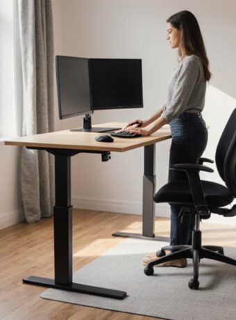 Sitz-Steh-Arbeitsplatz-Einrichtung