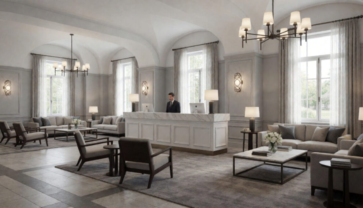 Hotelfoyer einrichten