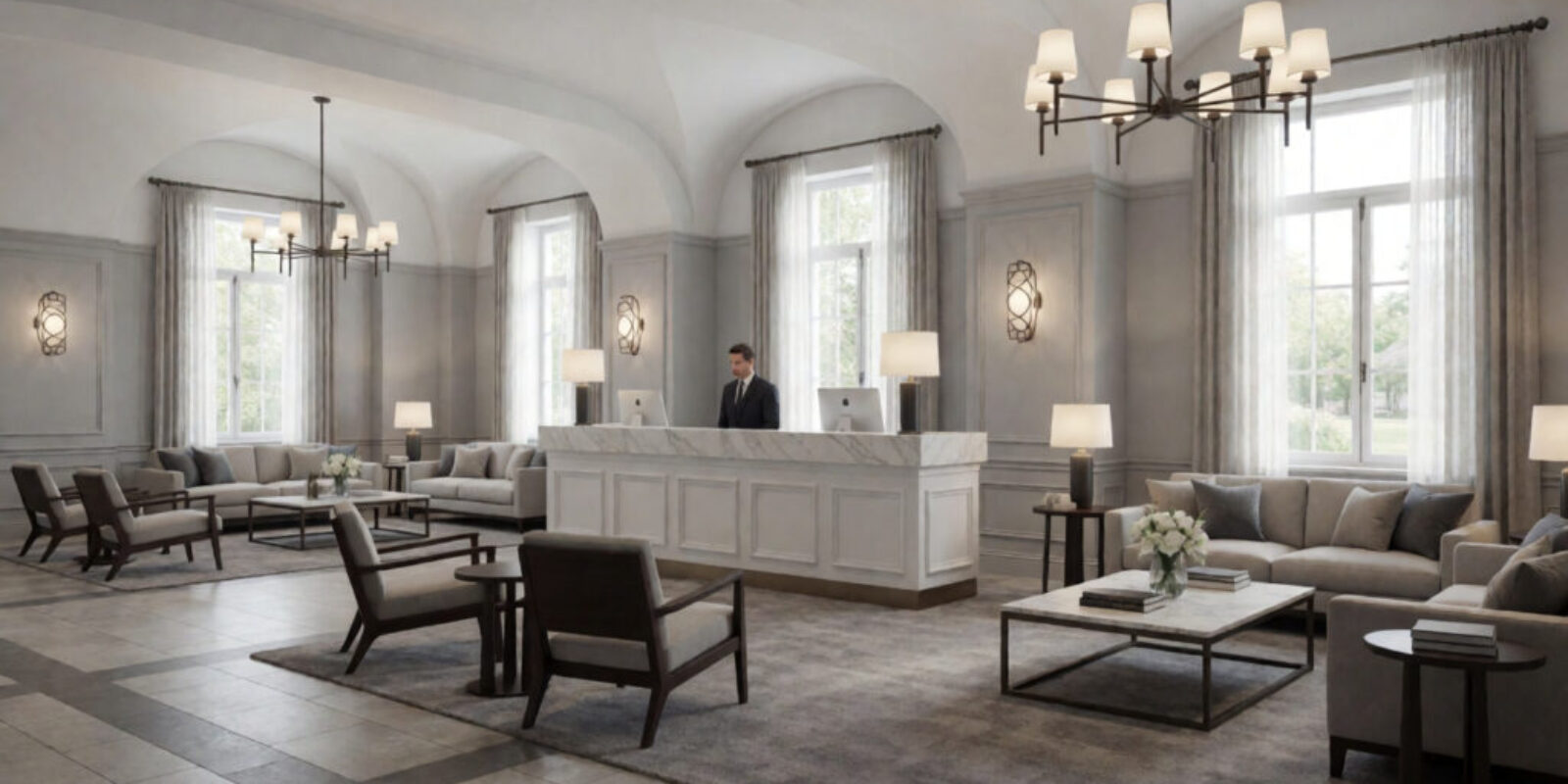 Hotelfoyer einrichten